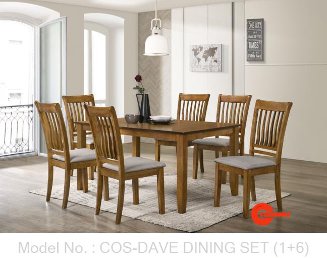 COS-DAVE DINING SET (1+6)